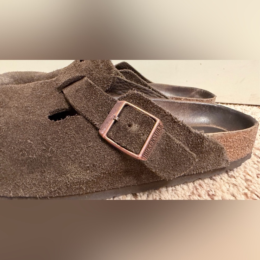 Birkenstock Boston Suede Clogs in Mocha/Brown, Size 40 (9.5-10) - Picture 2 of 11